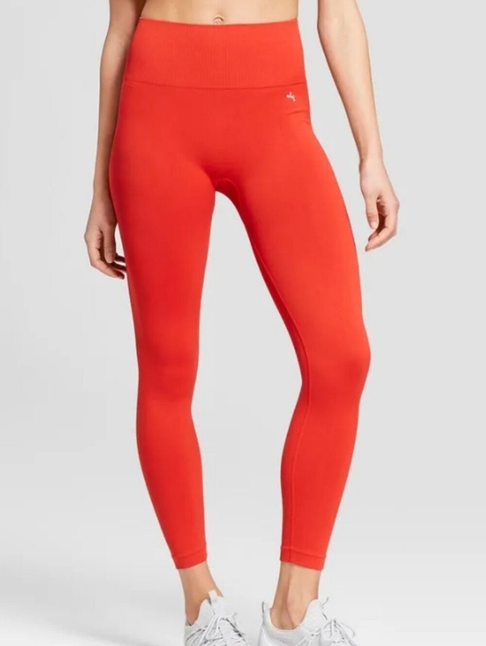 JoyLab High Waist Seamless Crop Red Leggings